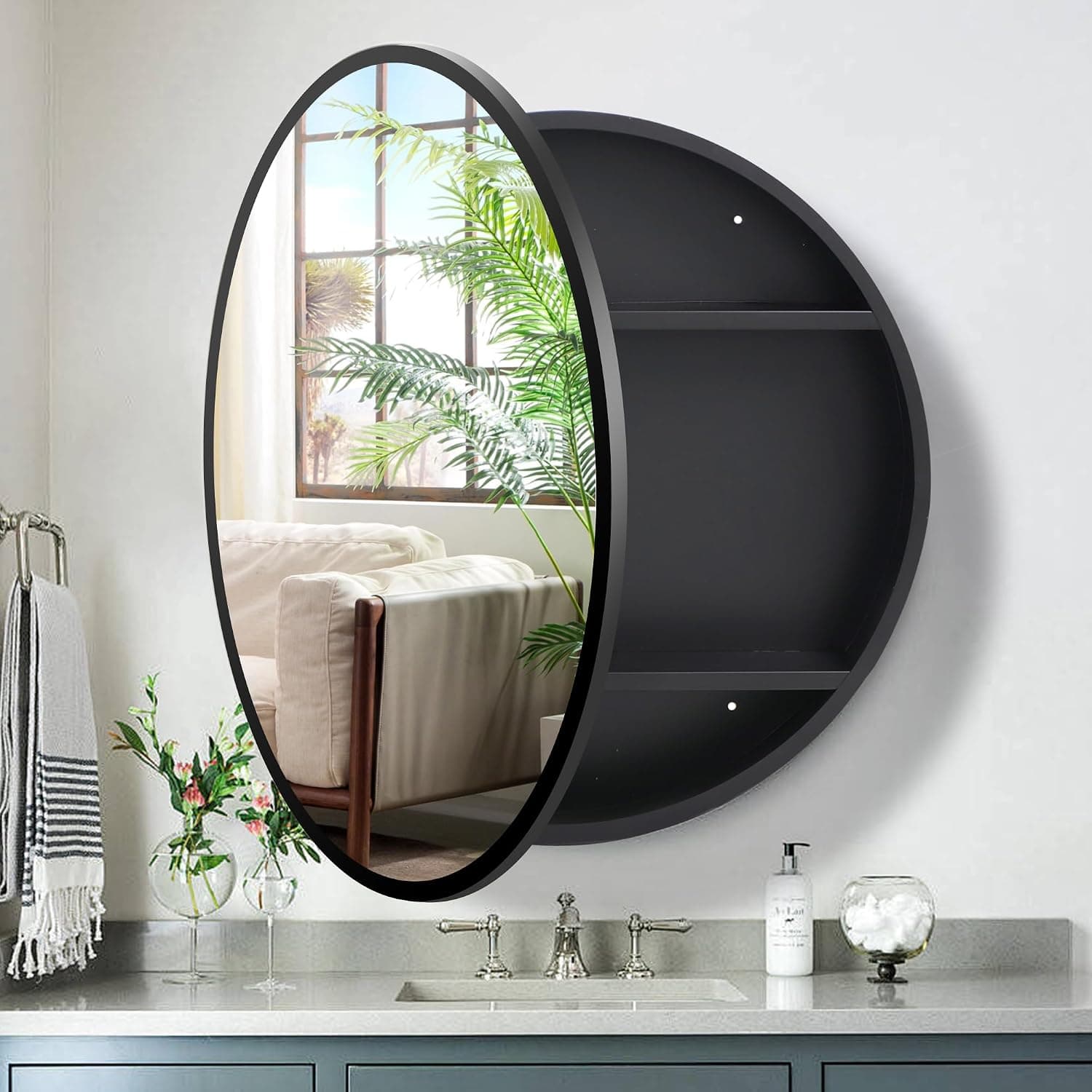 26 inch round mirror by Movo