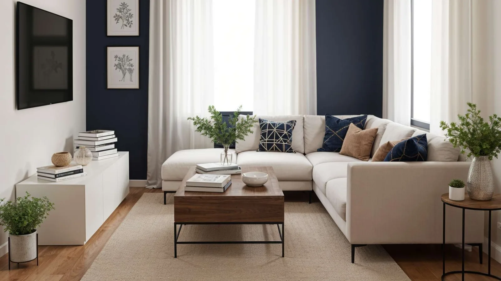 400 square feet ADU living room