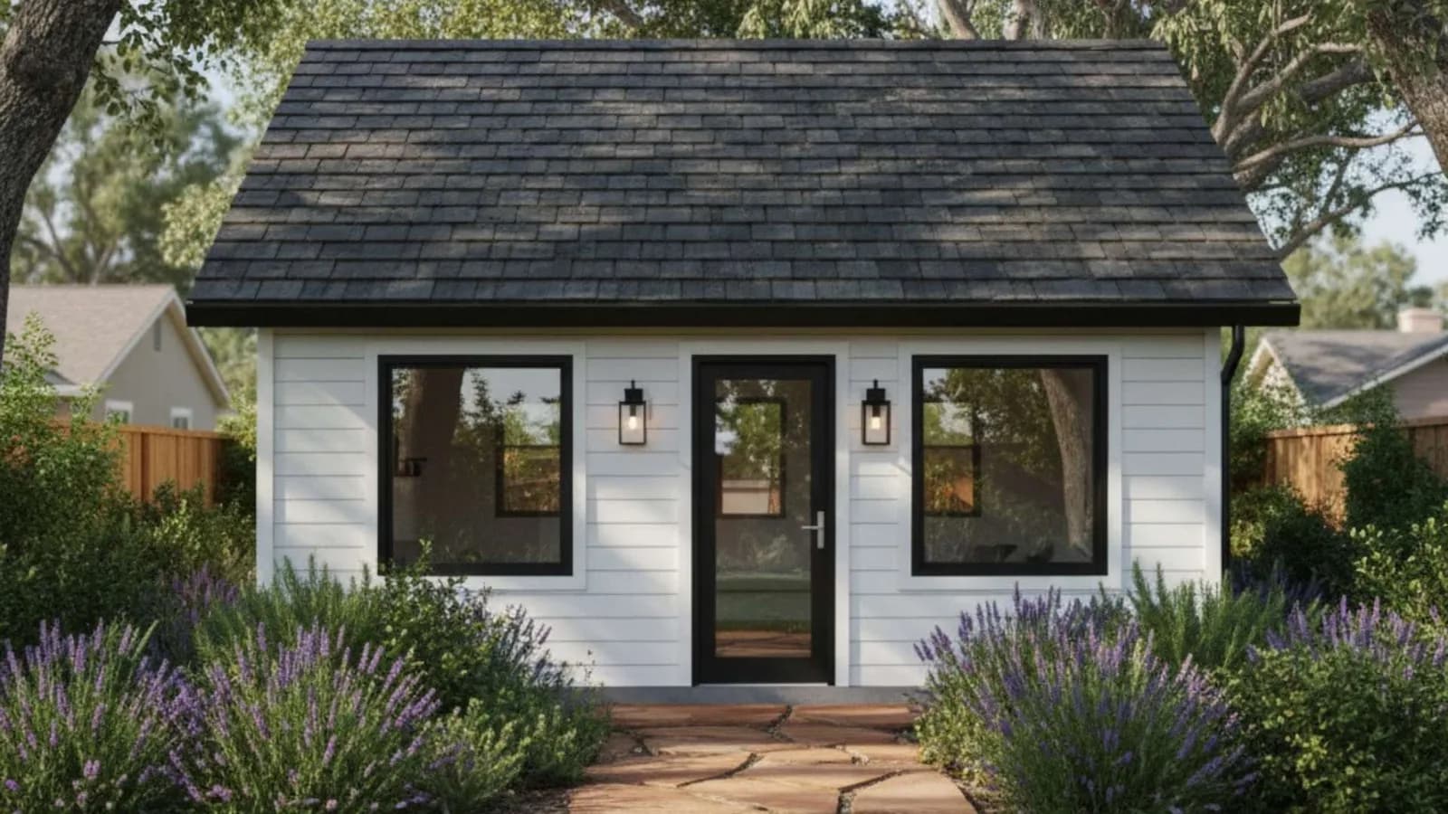 400 square feet ADU with pitch roof