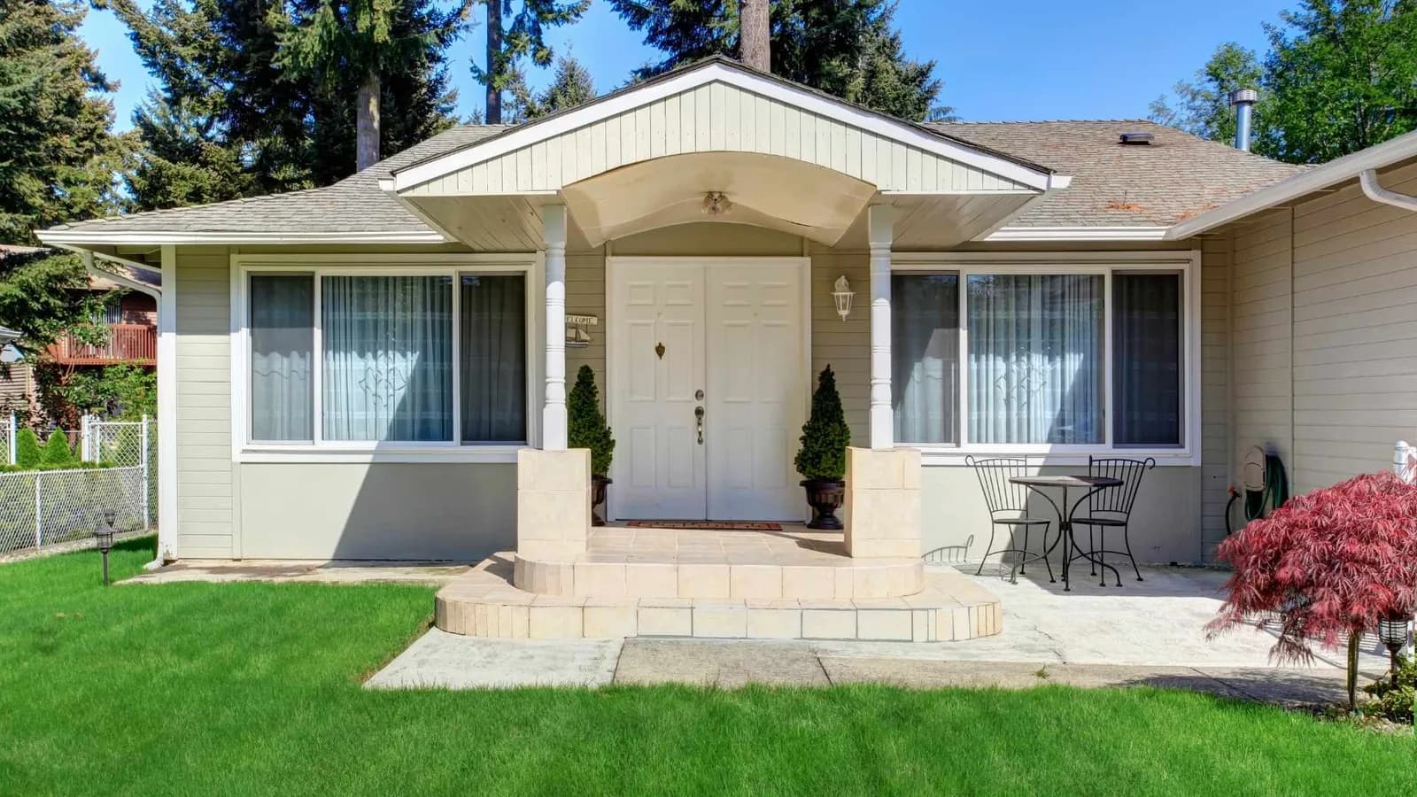 Attached ADU exterior with bathroom plumbing wall