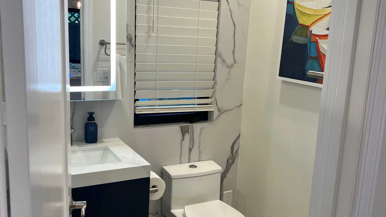 bathroom features of 300 sq ft ADU