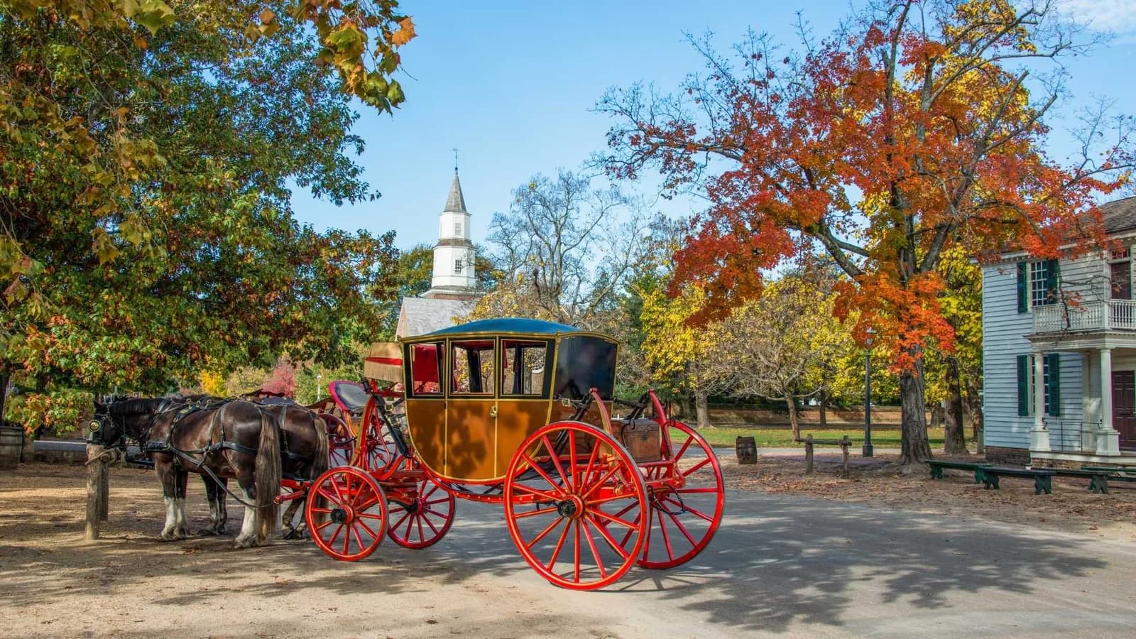Antique horse-drawn carriage