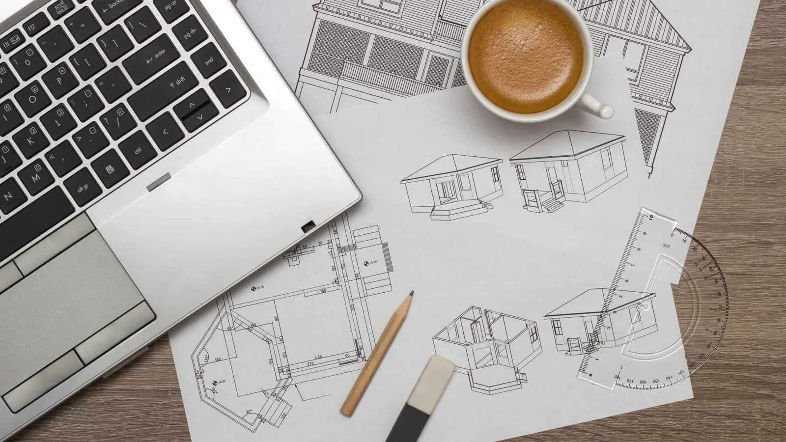 Architectural design drawings for an ADU project