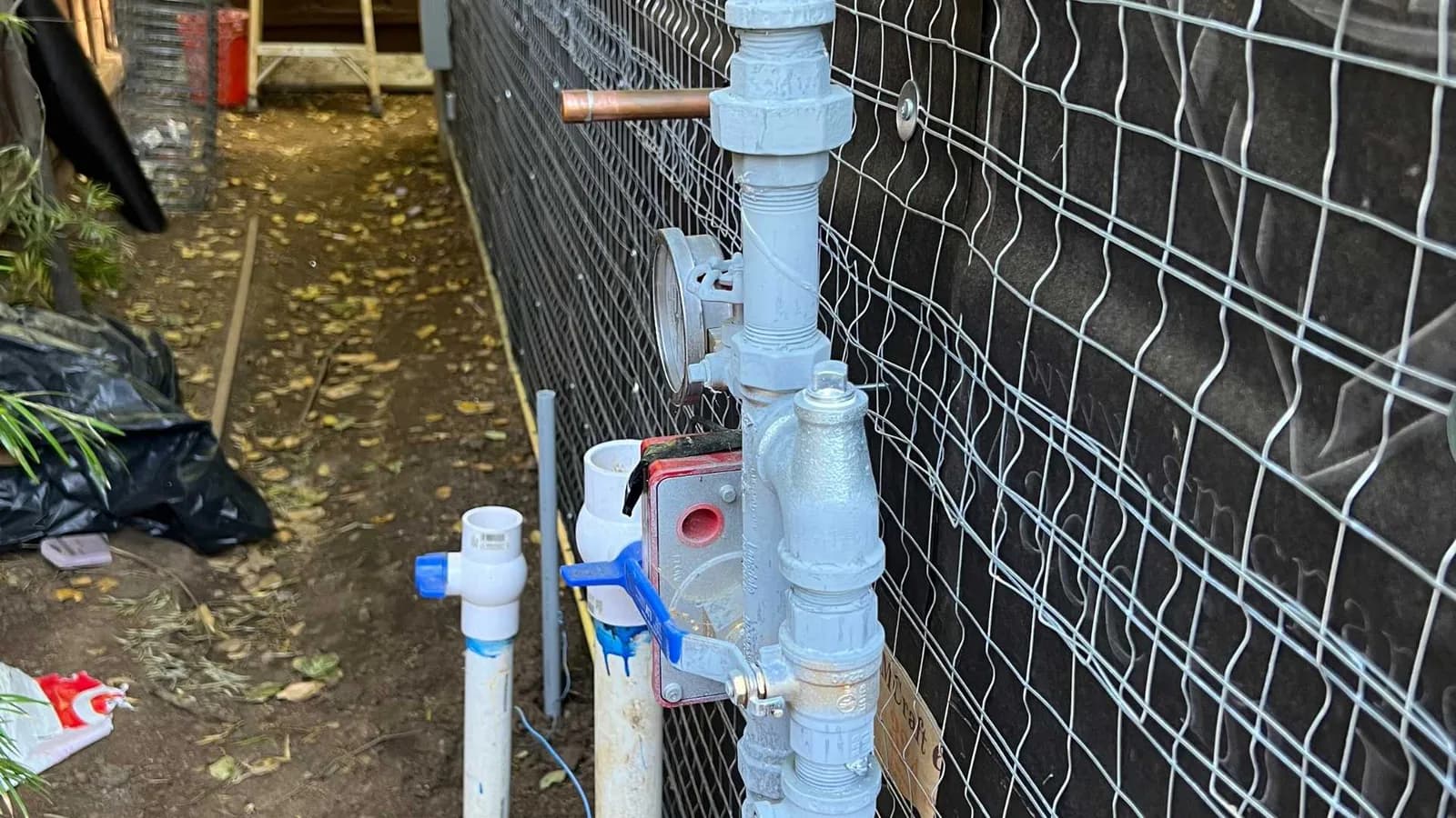 fire sprinklers riser on ADU