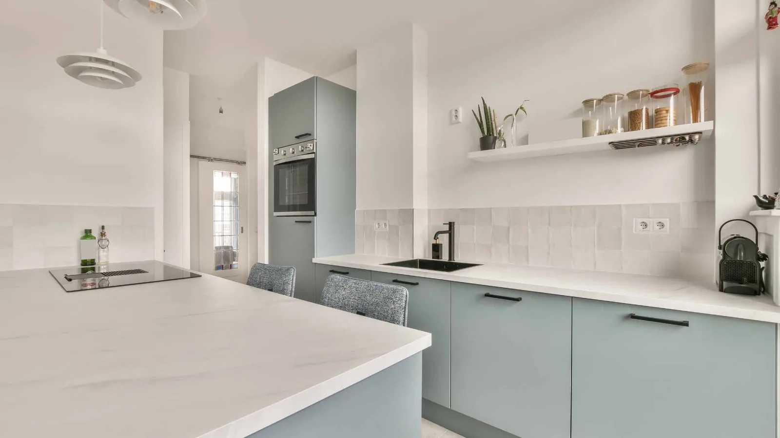 Full ADU kitchen with ample countertops and storage