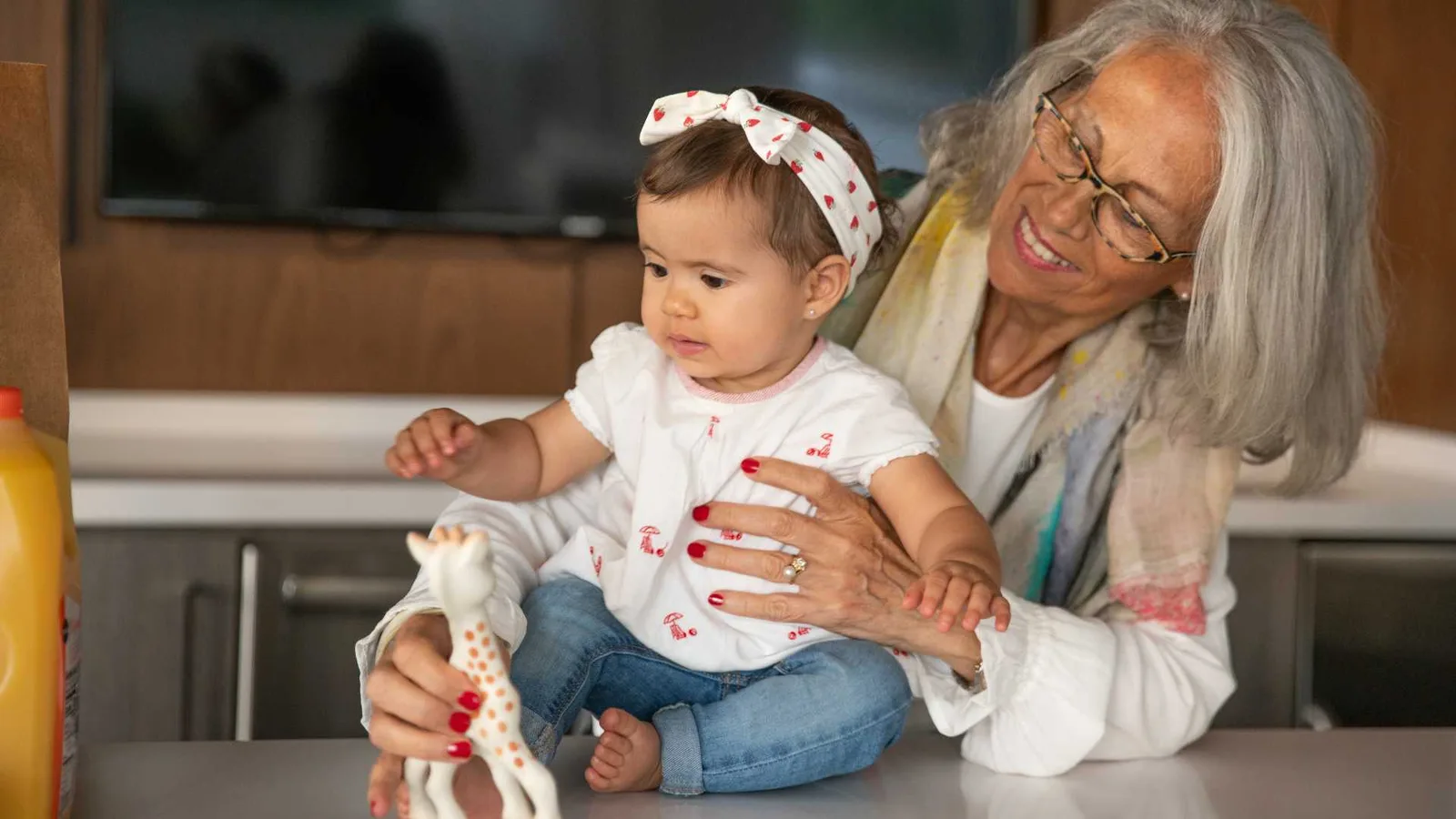 granny with baby
