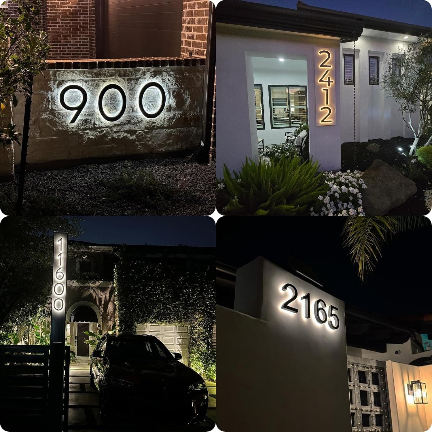 house numbers hard wired 