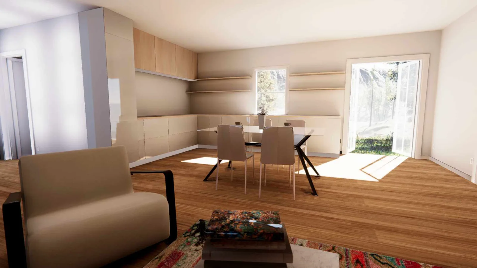 Kitchen in 1200 sq ft ADU