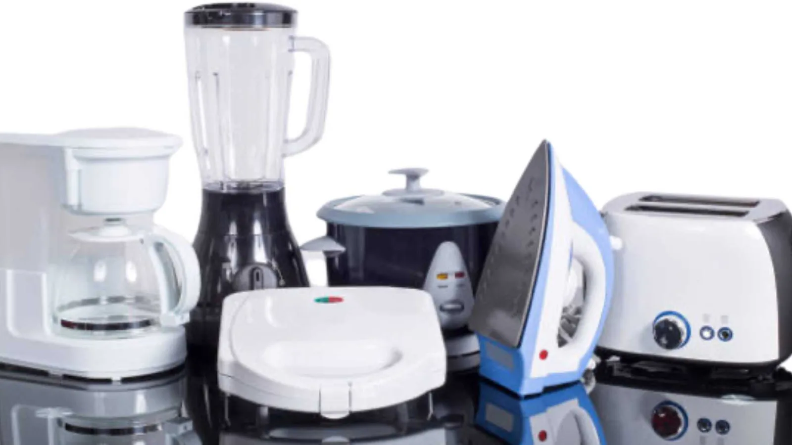 Compact kitchen counter with organized utensils and small appliances