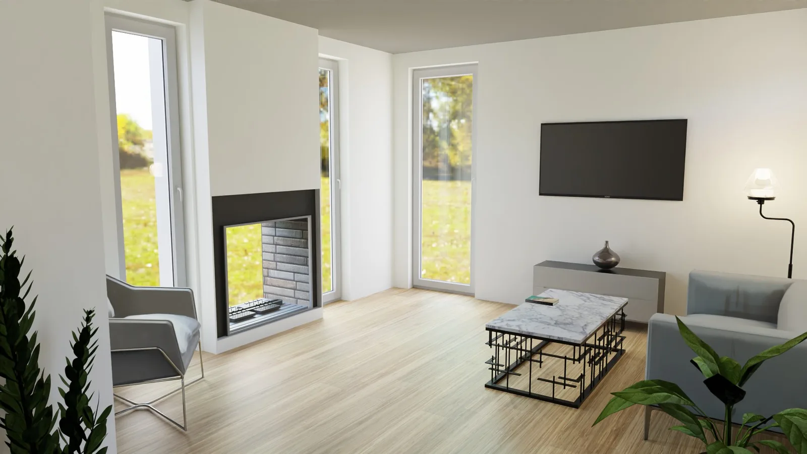 Living room in 2 bedroom ADU