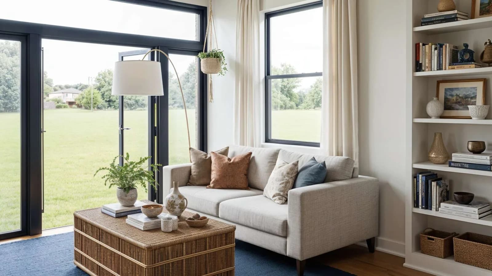 living room in 400 square feet ADU