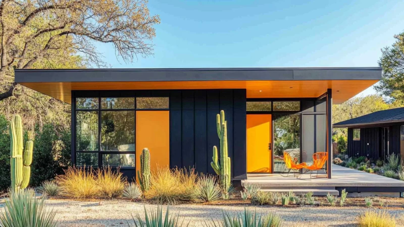 ADU moderna independiente con diseño exterior contemporáneo