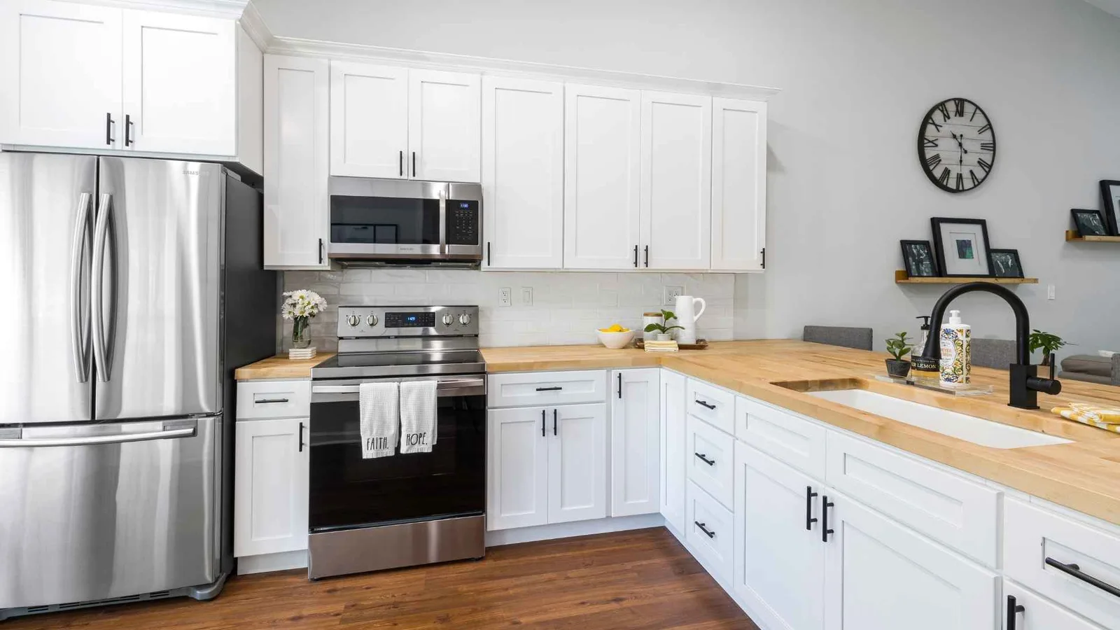modern kitchen with pulls
