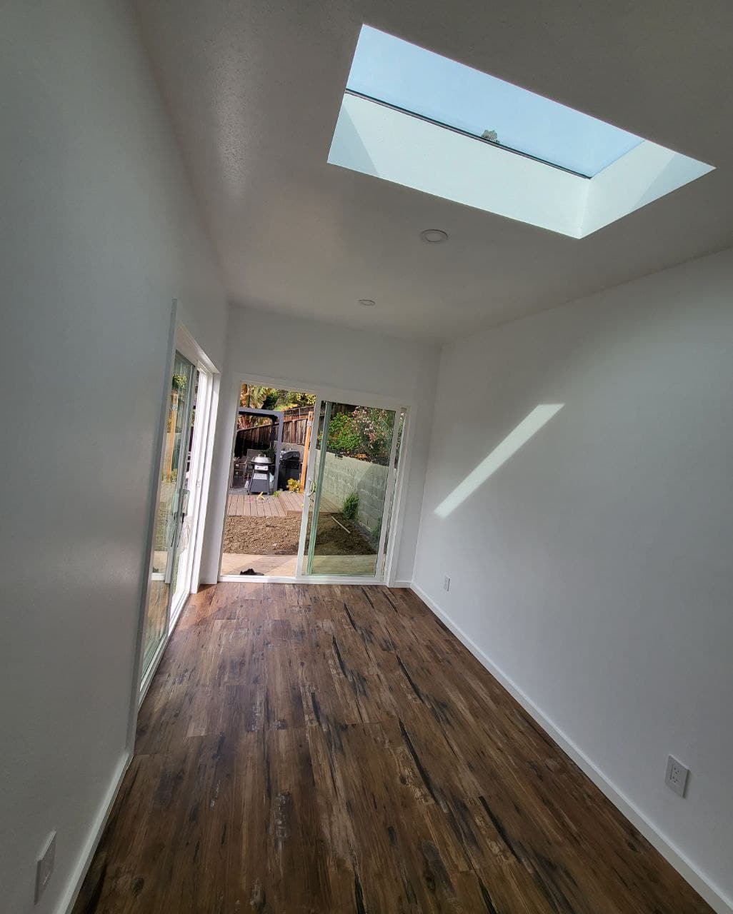 Interior space of the backyard home office