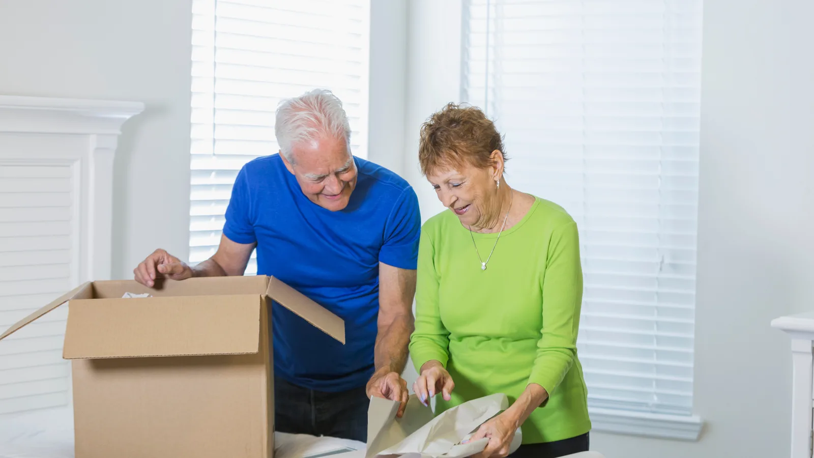 older couple packing