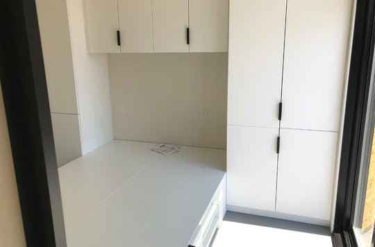 one of the 2 bedrooms in modular ADU