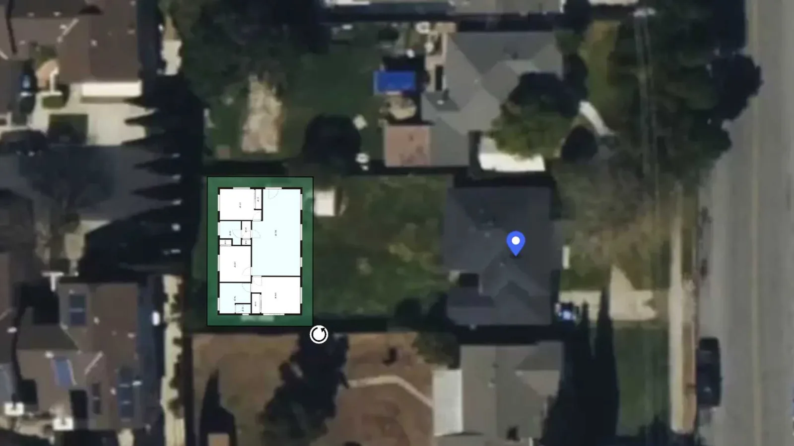Preliminary site plan drawing for a tiny home permit