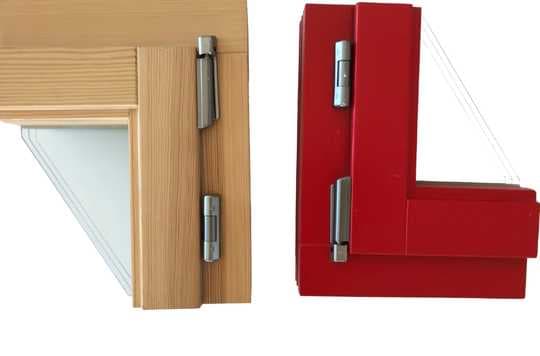 European window frames in different colors