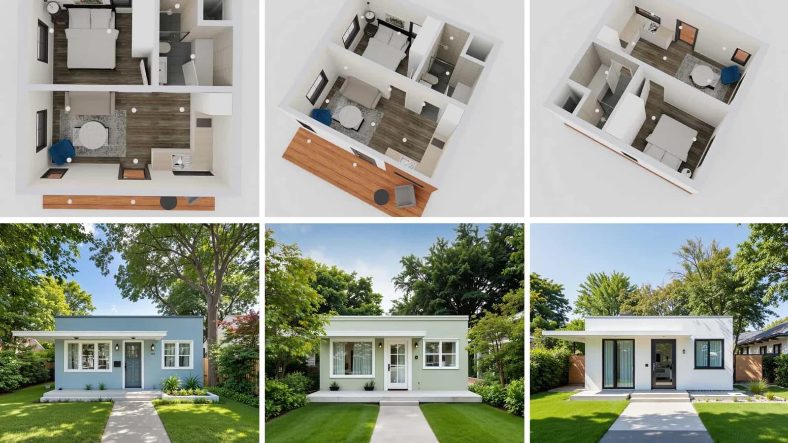 1 bed 1 bath 400 sq ft Prefabricated ADU