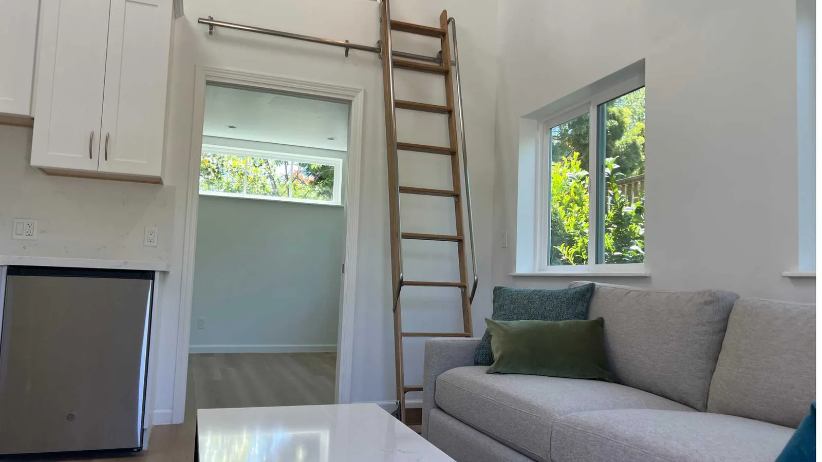 400 sq ft ADU 1 bed 1 bath with ladder to loft