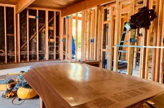 Panelized prefab ADU construction using large wood wall panels