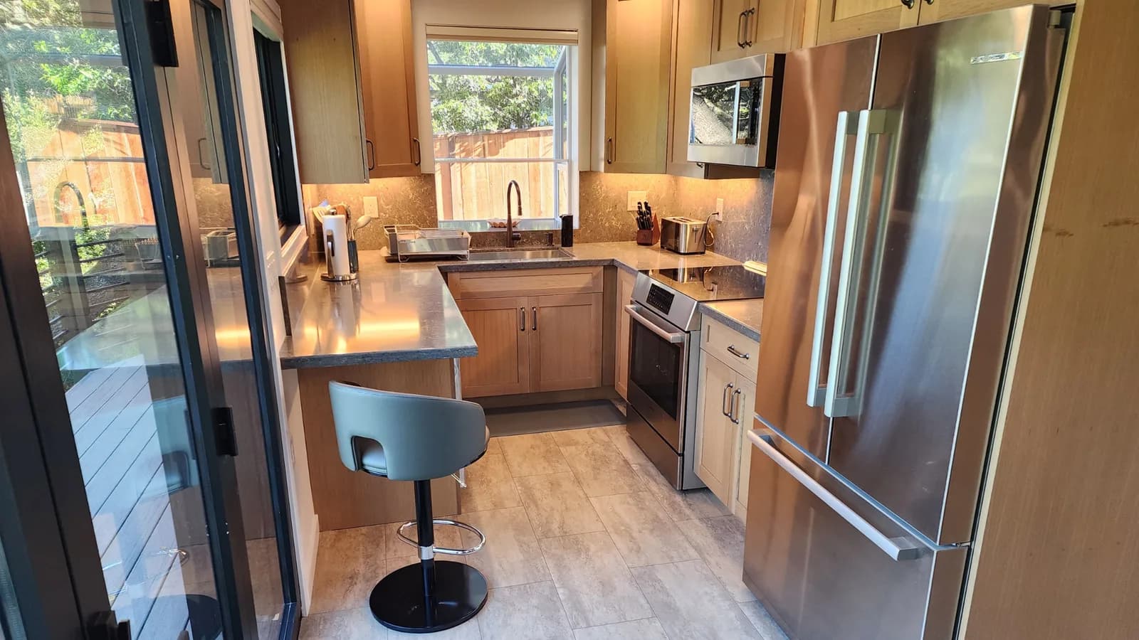 attached ADU kitchen area