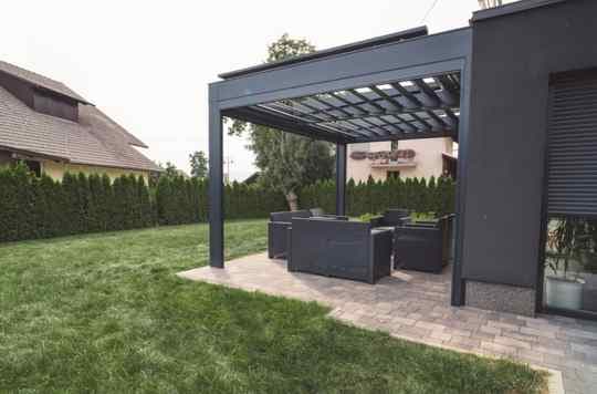 backyard patio with sitting area