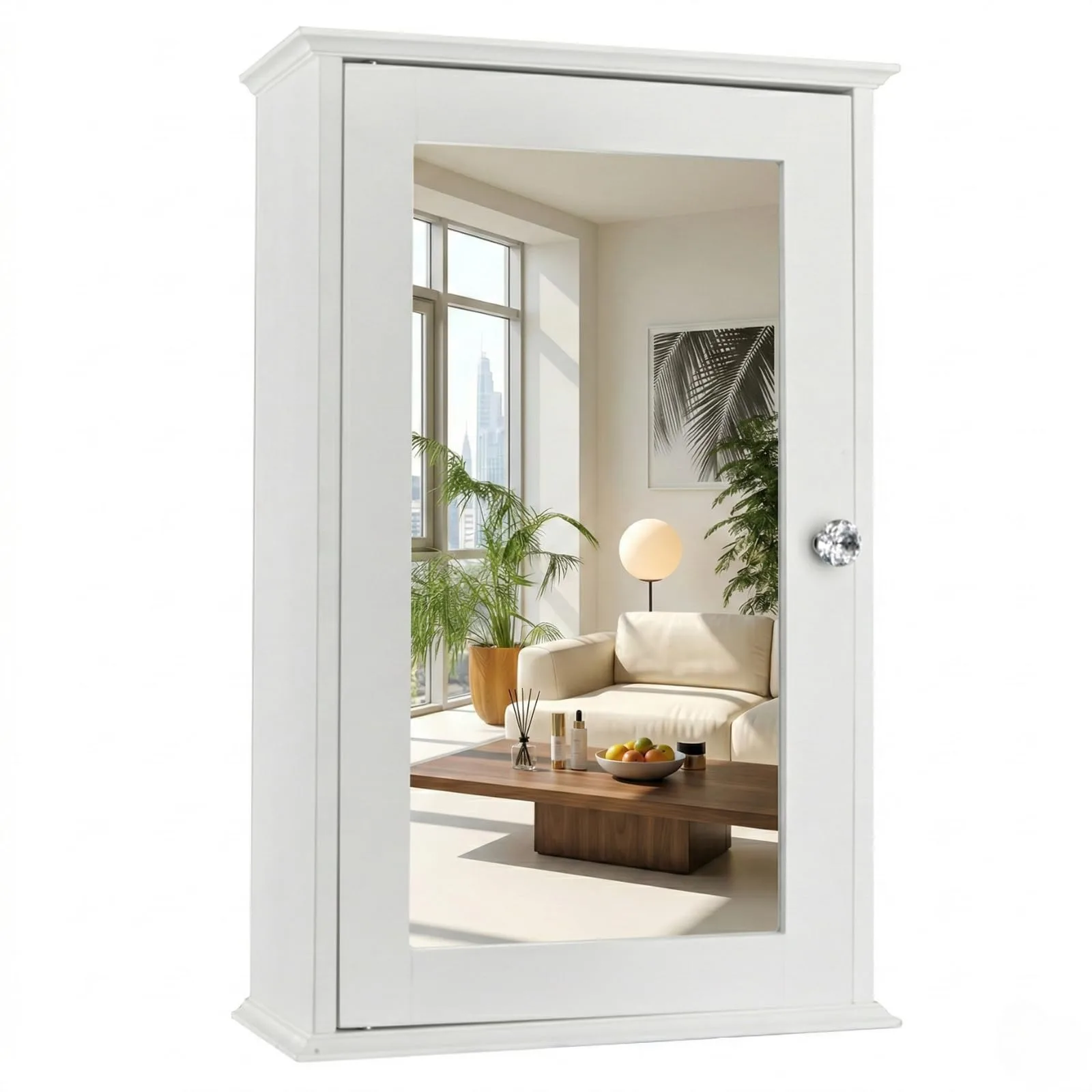 Bonnlo White Mirrored Medicine Cabinet on Amazon