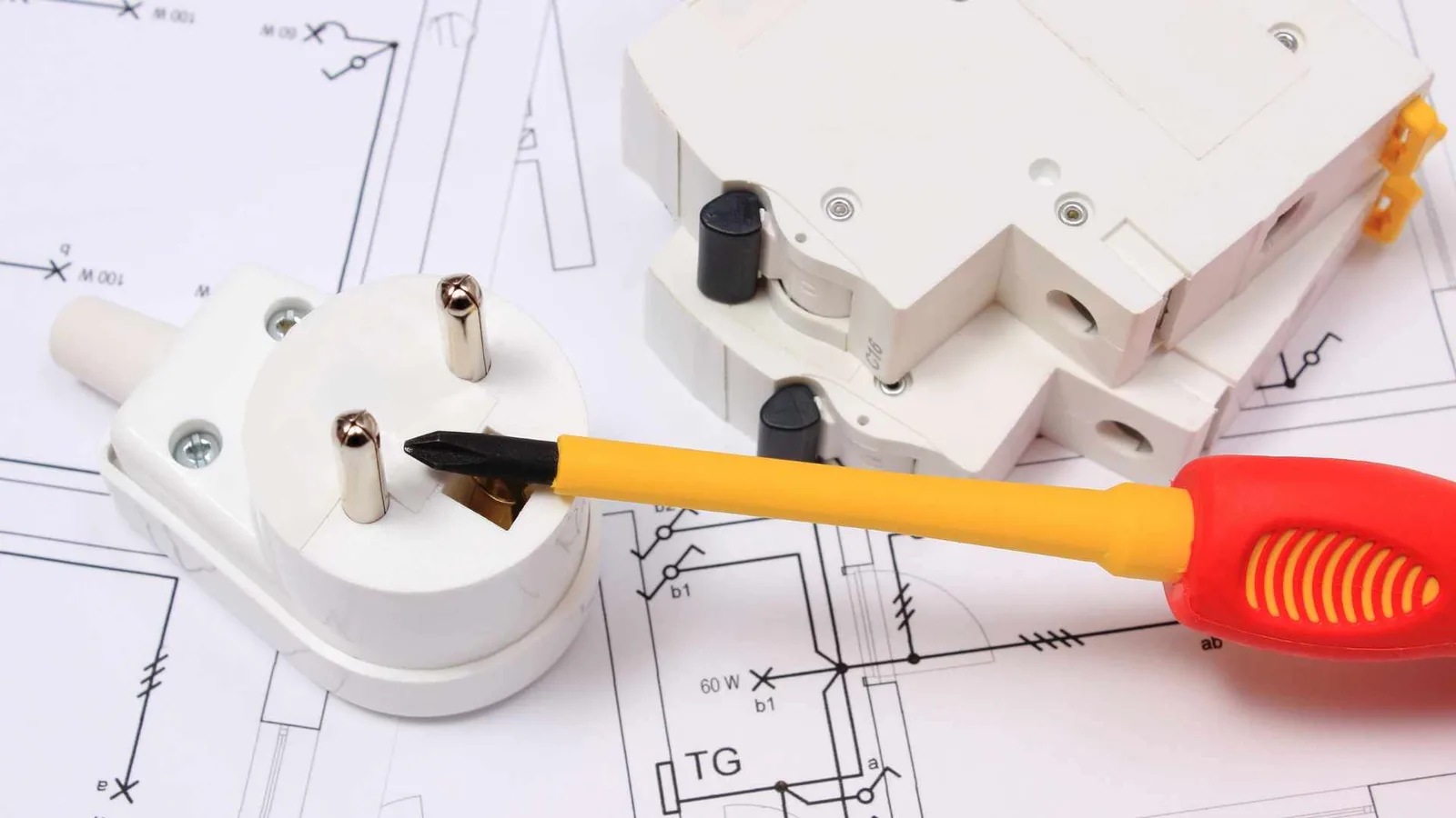 Electrical plan blueprint construction symbols