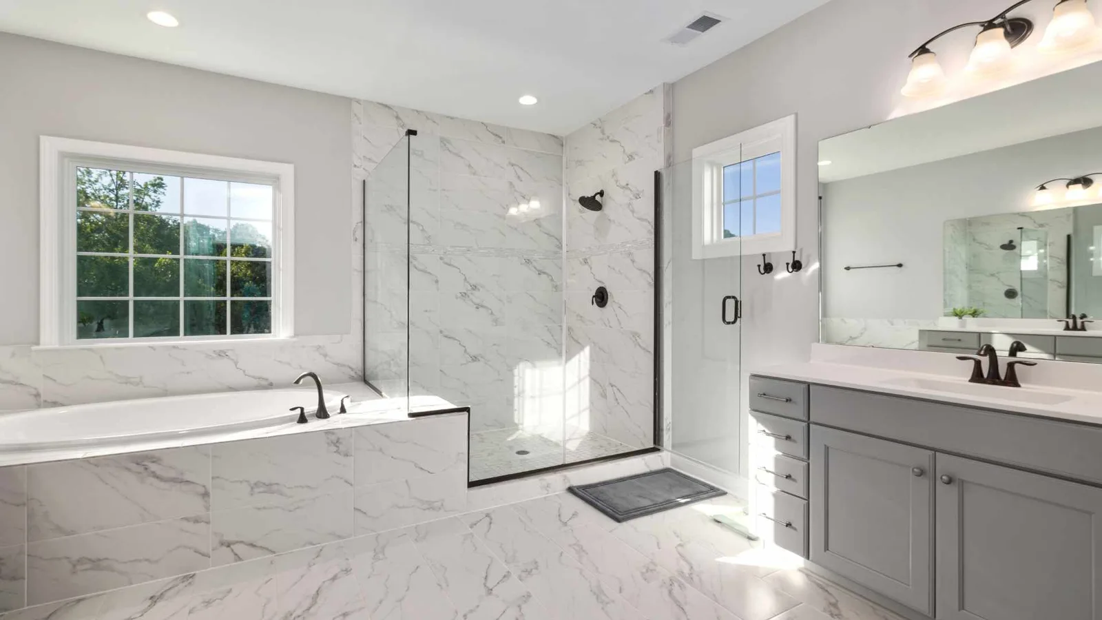 shower with a step
