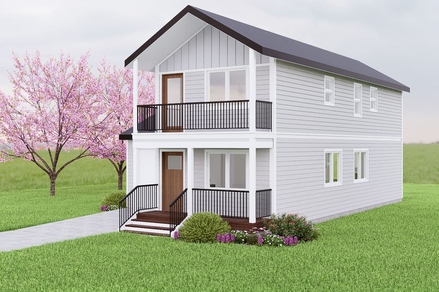 traditional two story modular house